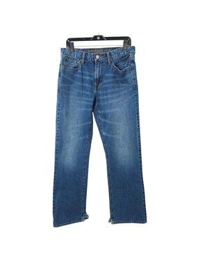 American Eagle Bootcut Jeans Mens 32x34 (Fit 32x32) Whiskered Medium Wash Denim